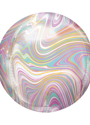 16in Anagram Pastel Marblez Orbz Balloon - Joker Party Supply