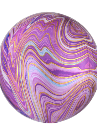 16in Anagram Purple Marblez Orbz Balloon - Joker Party Supply