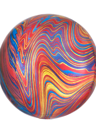 16in Anagram Colorful Marblez Orbz Balloon - Joker Party Supply