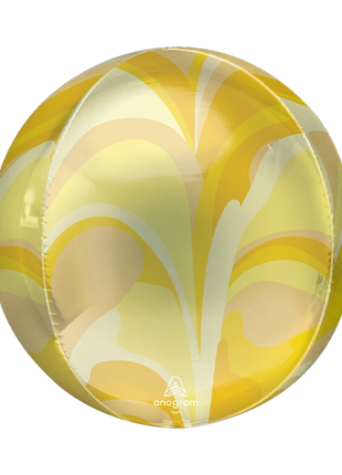 16in Anagram Gold Macro Marble Orbz Balloon - Joker Party Supply