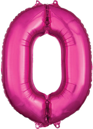34in Anagram Pink Number 0 - Joker Party Supply