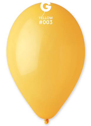 12in Gemar Standard Yellow Balloons 50ct #003 - Joker Party Supply