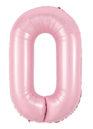 40in Joker Party Pink Number 0 Balloon - Joker Party Supply