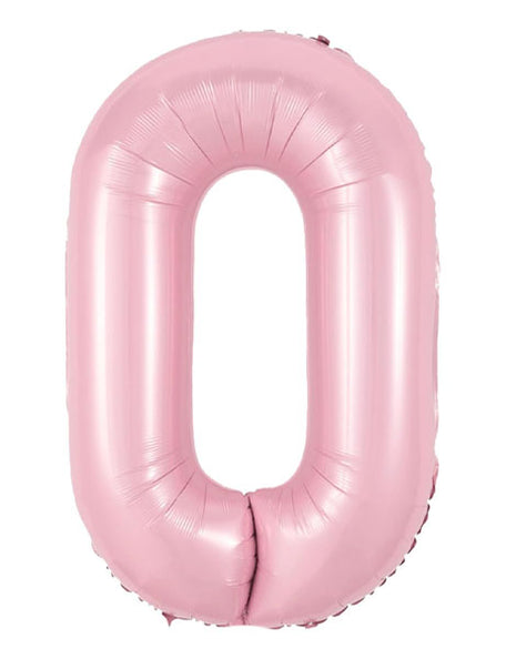 40in Joker Party Pink Number 0 Balloon - Joker Party Supply