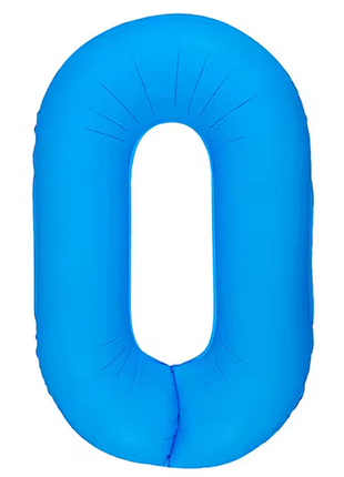 Globo número 0 azul neón DecoChamp de 34 pulgadas