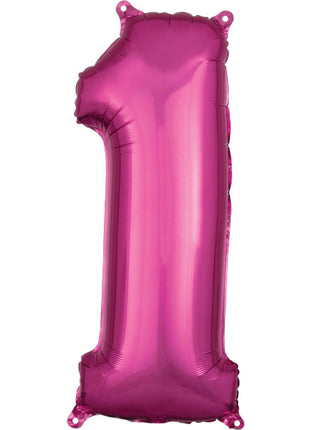 34in Anagram Pink Number 1 - Joker Party Supply