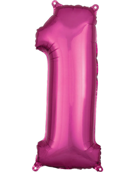 34in Anagram Pink Number 1 - Joker Party Supply