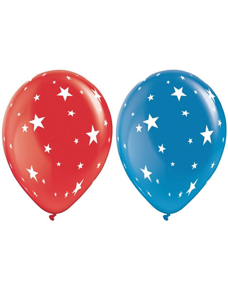 11in PartyPak Patriotic Stars Balloons 8ct