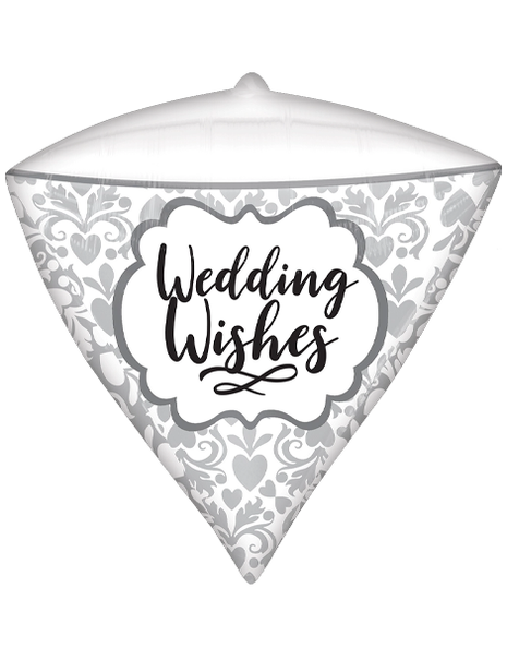 17in Anagram UltraShape Diamondz® Wedding Wishes Balloon - Joker Party Supply