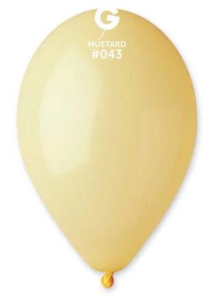 12in Gemar Standard Mustard Balloons 50ct #043 - Joker Party Supply