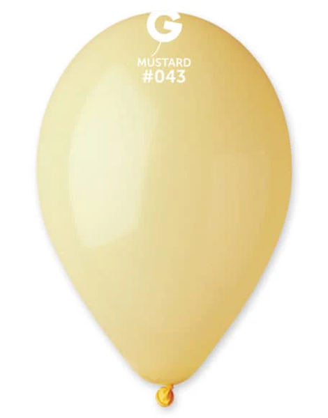 12in Gemar Standard Mustard Balloons 50ct #043 - Joker Party Supply