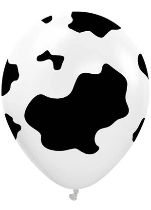12in Kalisan Country Cow White w/ Black Print 25ct