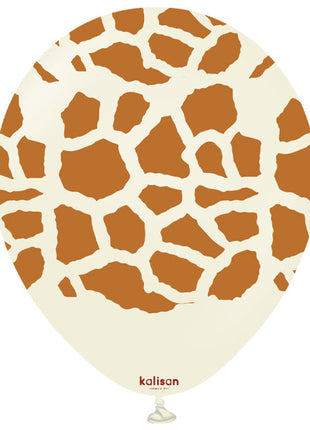 12in Kalisan Giraffe White Sand (Caramel Print) 25ct