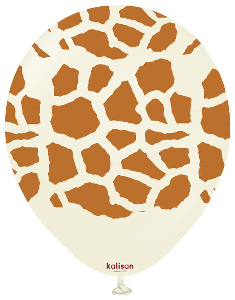 12in Kalisan Giraffe White Sand (Caramel Print) 25ct