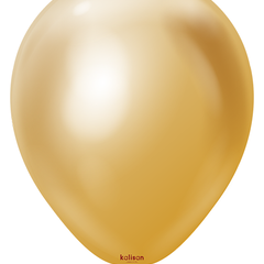 5in Kalisan Mirror Gold 100Ct - Joker Party Supply