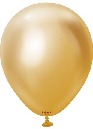 5in Kalisan Mirror Gold 100Ct - Joker Party Supply