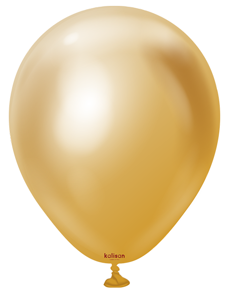 5in Kalisan Mirror Gold 100Ct - Joker Party Supply