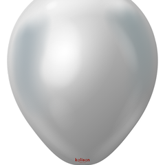 5in Kalisan Mirror Silver 100Ct - Joker Party Supply
