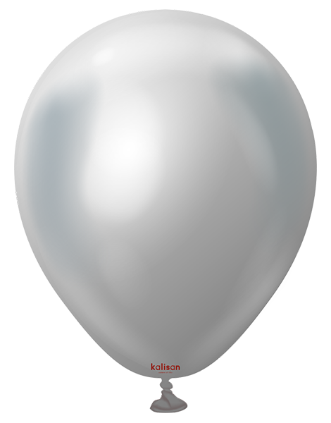 5in Kalisan Mirror Silver 100Ct - Joker Party Supply