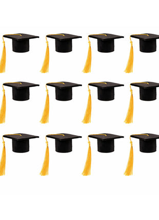 2in Mini Felt Graduation Caps 12pc