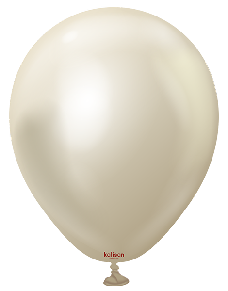 5in Kalisan Mirror White Gold 100Ct - Joker Party Supply