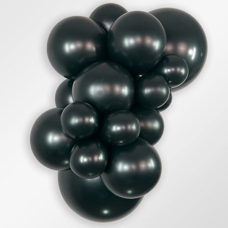 Sempertex 5 pulgadas negro metalizado 100ct