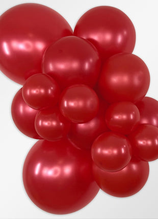 Sempertex rojo metalizado de 11 pulgadas, 100 unidades