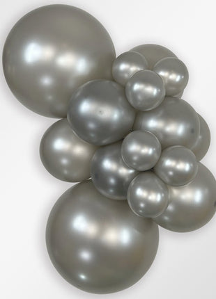 12in Sempertex Link-O-Loon Metallic Silver 50ct