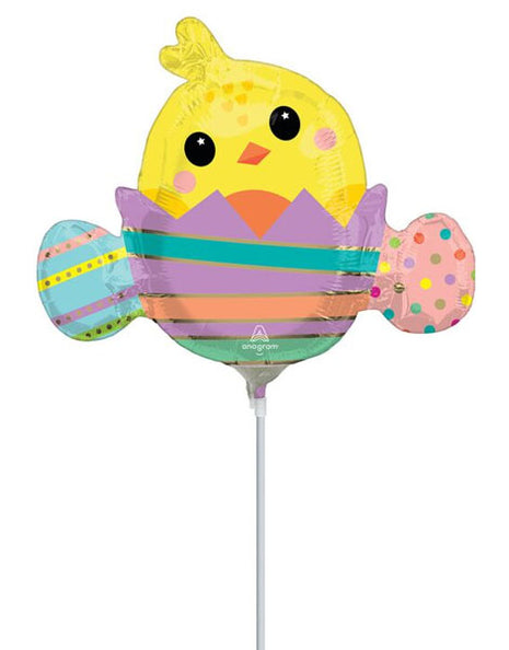 14in Anagram Chicky in Striped Egg Balloon (Heat Seal Required)