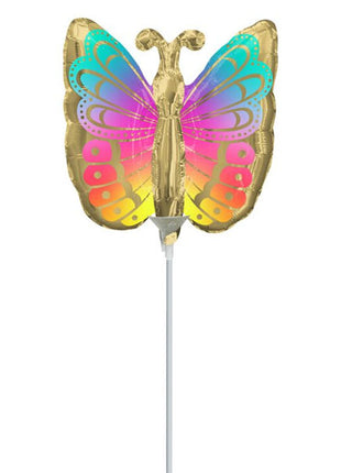 14in Anagram Colorful Butterfly Balloon (Heat Seal Required)