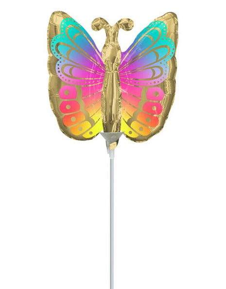 14in Anagram Colorful Butterfly Balloon (Heat Seal Required)