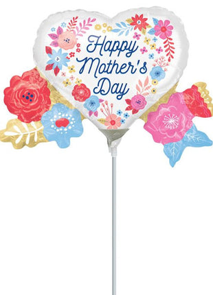 14in Anagram Happy Mother's Day Artful Florals Balloon (Heat Seal Required)