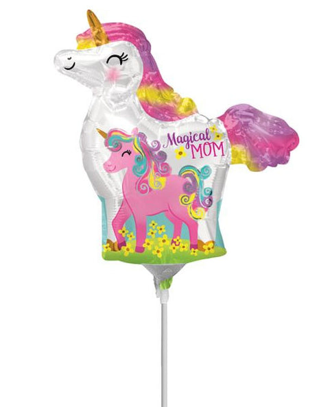 14in Anagram Mama and Baby Unicorn Balloon (Heat Seal Required)