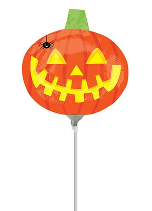 14in Anagram Pumpkin with Spider Balloon (Heat Seal Required)
