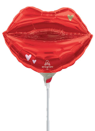 14in Anagram Valentine Vibes Lips Balloon (Heat Seal Required)