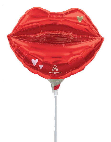 14in Anagram Valentine Vibes Lips Balloon (Heat Seal Required)