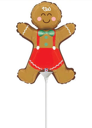 14in Betallic Gingerbread Man Balloon (Heat Seal Required)