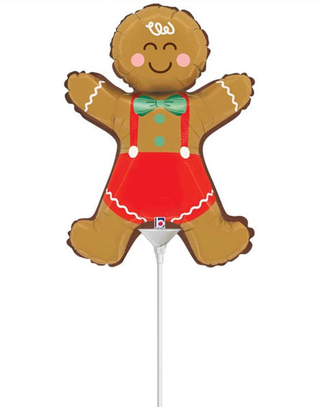 14in Betallic Gingerbread Man Balloon (Heat Seal Required)