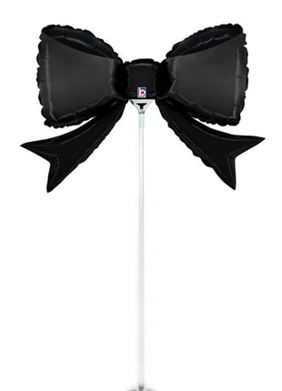 14in Betallic Mini Black Bow (Heat Seal Required)