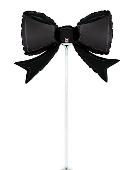 14in Betallic Mini Black Bow (Heat Seal Required)