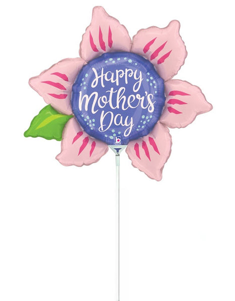 14in Betallic Mother's Day Flower Balloon (Heat Seal Required)