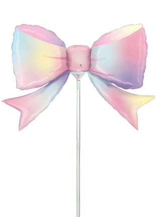 14in Betallic Pastel Multicolor Bow Balloon (Heat Seal Required)