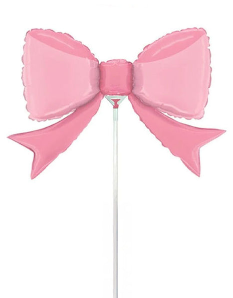 14in Betallic Pretty Pink Bow Balloon (Heat Seal Required)