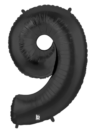 34in Betallic Black Number 9 Megaloons - Joker Party Supply