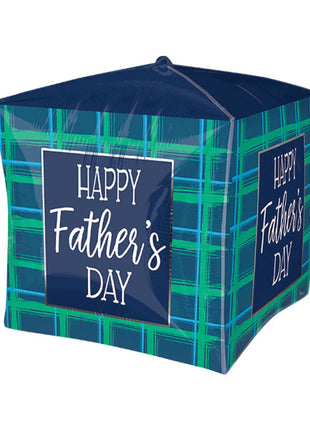 15in Anagram Father's Day Flannel Checks Cubez Balloon