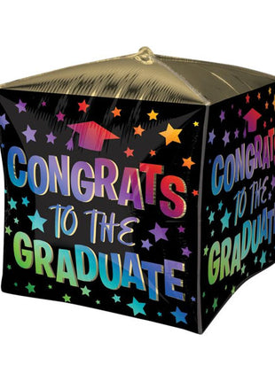 15in Anagram Ombre Congrats Grad Cubez Balloon