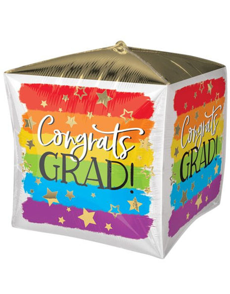 15in Anagram Painted Rainbow Grad Balloon