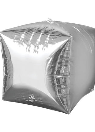 15in Anagram Silver Cubez Balloon
