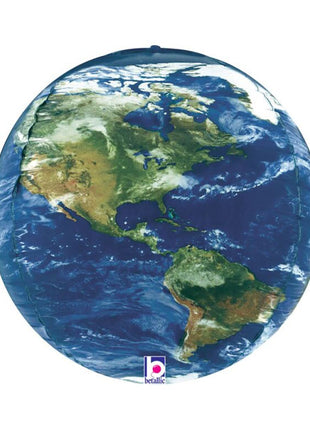 15in Betallic Dimensional Earth Globe Balloon