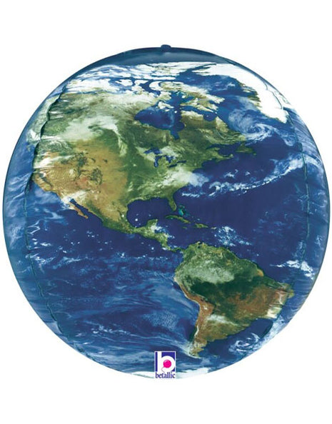 15in Betallic Dimensional Earth Globe Balloon